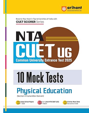 NTA CUET UG 10 Mock Tests Physical Education (Section II Humanities Domain)